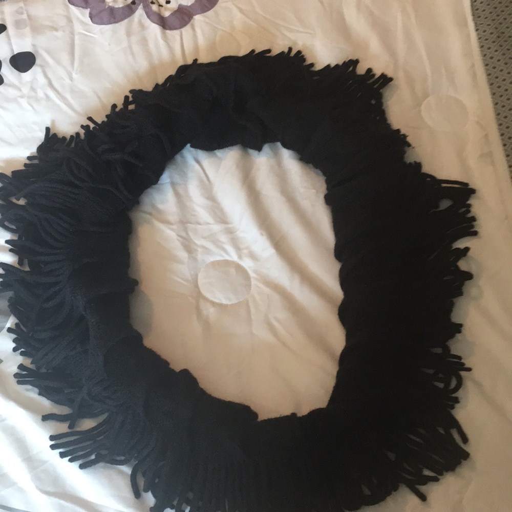 Black Infiniti scarf with tassels